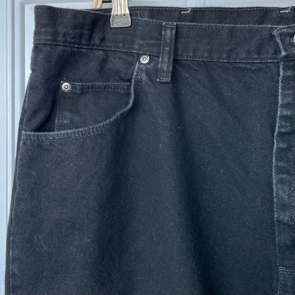 •WRANGLER• Men's Black Premium Quality Authentic Denim Jeans - Size 42x32 - Picture 4 of 8